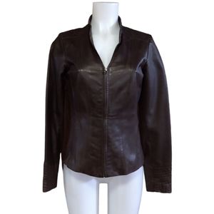 Size XS Danier brown genuine leather jacket